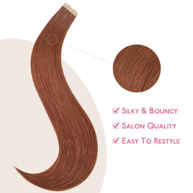 Wennalife Tape in Hair Extensions Cinnamon Copper lifestyle use