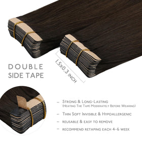 Wennalife Tape in Hair Extensions close-up of the high-strength tape