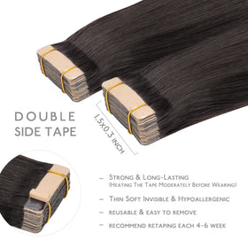 Wennalife Tape in Hair Extensions close-up of the tape