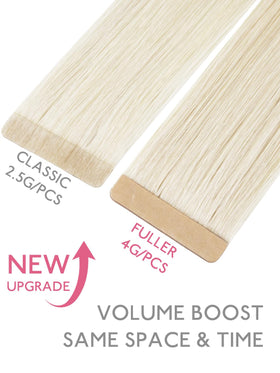 Wennalife Tape in Hair Extensions close-up of weft
