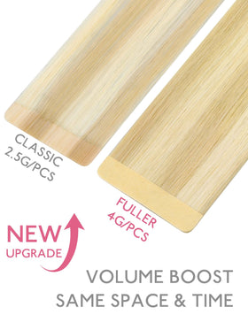 Wennalife Tape in Hair Extensions close-up of weft