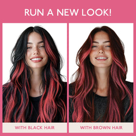 Wennalife Tape In Hair Extensions Coral Red back view
