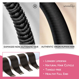 Wennalife Tape in Hair Extensions Dark Brown packaging