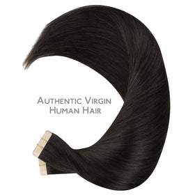 Wennalife Tape in Hair Extensions dark brown shade comparison