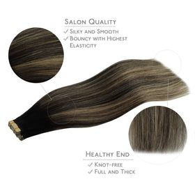 Wennalife Tape in Hair Extensions displayed in a natural setting