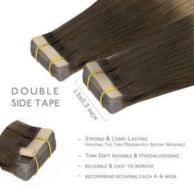Wennalife Tape in Hair Extensions displayed in a salon setting