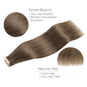 Wennalife Tape in Hair Extensions displayed in natural light