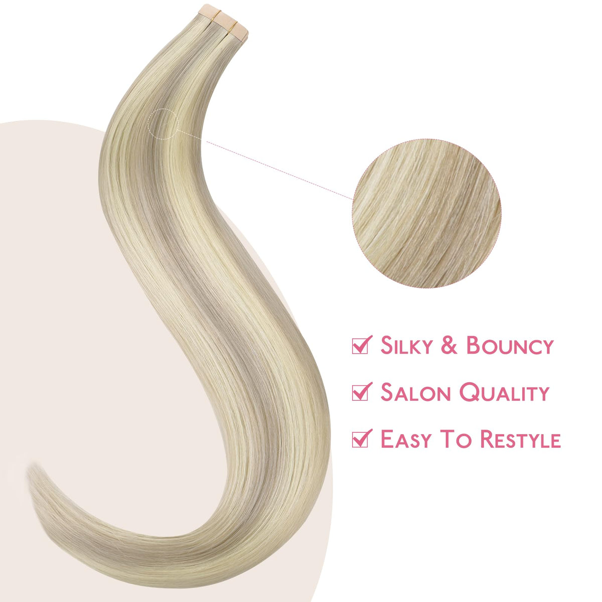 Wennalife Tape in Hair Extensions displayed on a flat surface