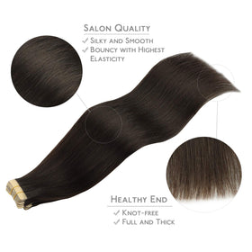 Wennalife Tape in Hair Extensions displayed on a mannequin