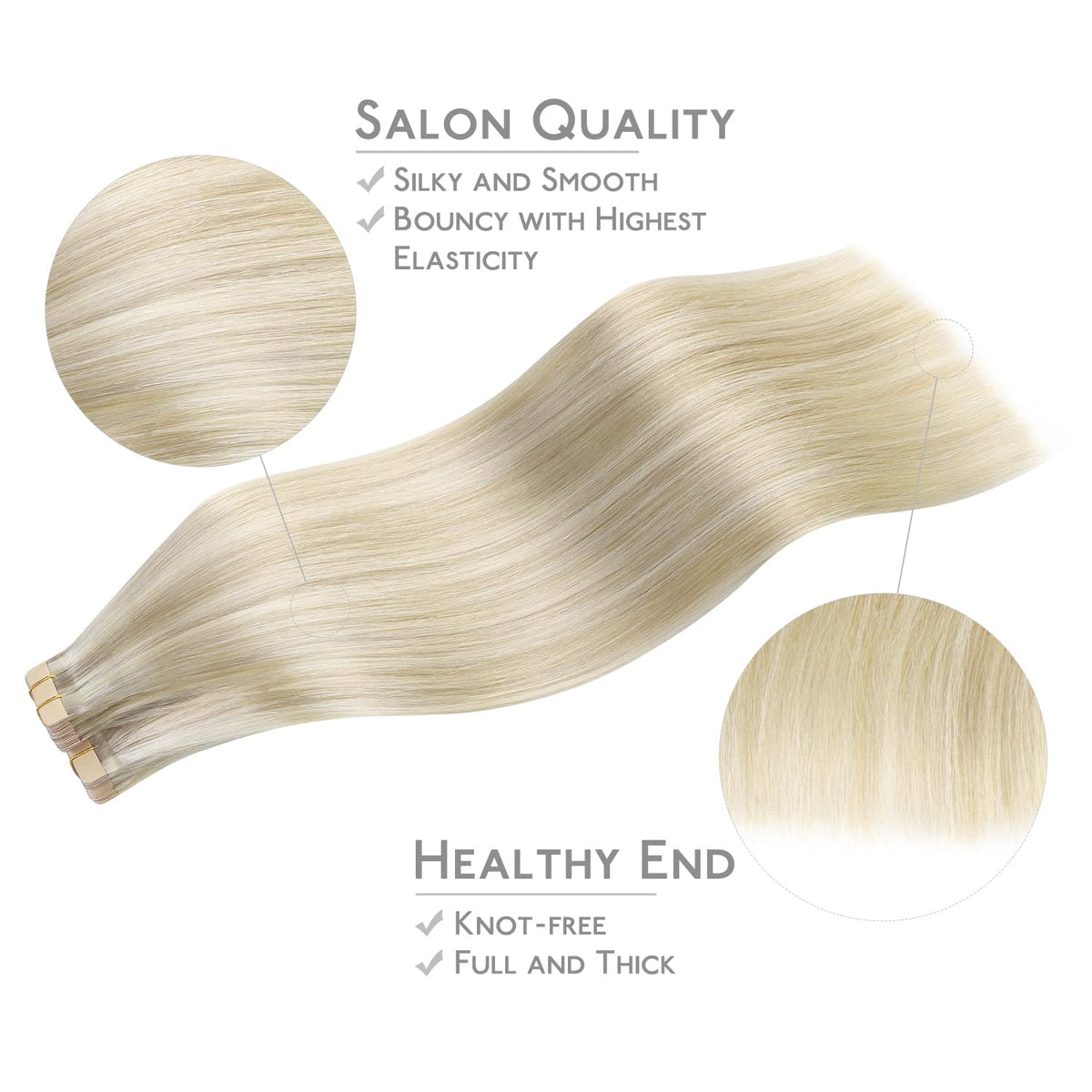 Wennalife Tape in Hair Extensions displayed on a mannequin