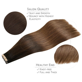Wennalife Tape in Hair Extensions displayed on a mannequin