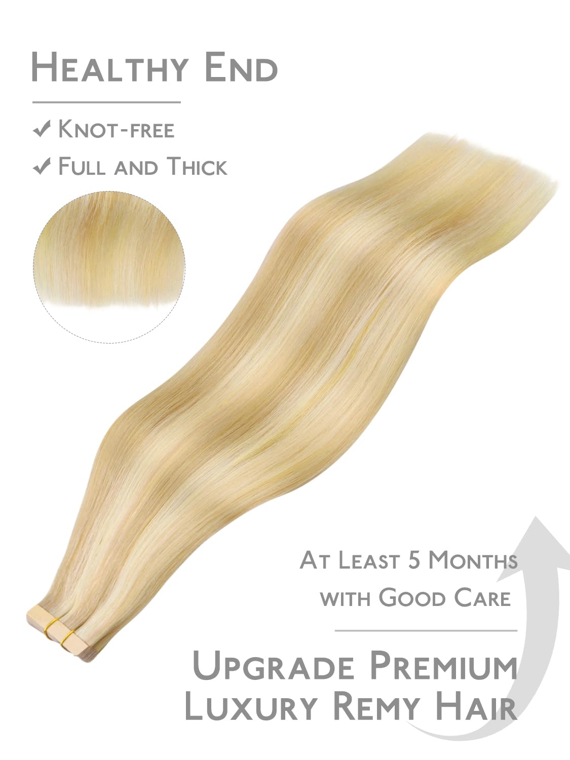 Wennalife Tape in Hair Extensions displayed on a mannequin