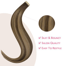 Wennalife Tape In Hair Extensions displayed on a mannequin head