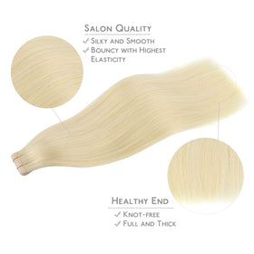 Wennalife Tape in Hair Extensions displayed on a model