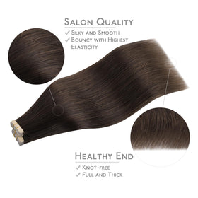 Wennalife Tape in Hair Extensions displayed on a model