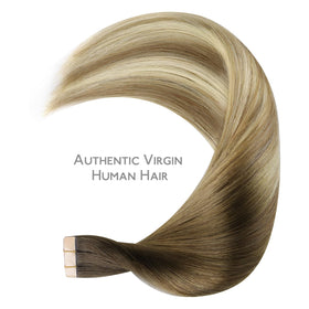Wennalife Tape in Hair Extensions displayed on a model