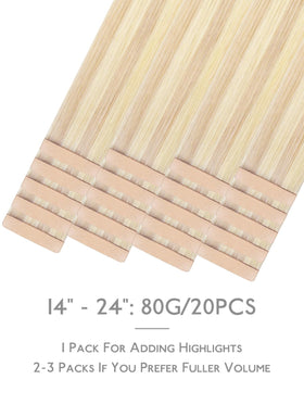 Wennalife Tape in Hair Extensions displayed with natural light