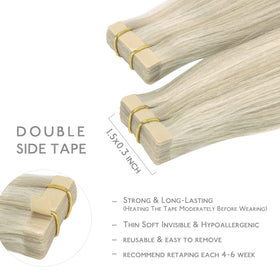 Wennalife Tape in Hair Extensions displayed with packaging
