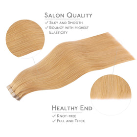 Wennalife Tape in Hair Extensions displayed with replacement tapes