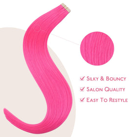 Wennalife Tape in Hair Extensions Hot Pink lifestyle