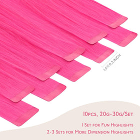 Wennalife Tape in Hair Extensions Hot Pink packaging