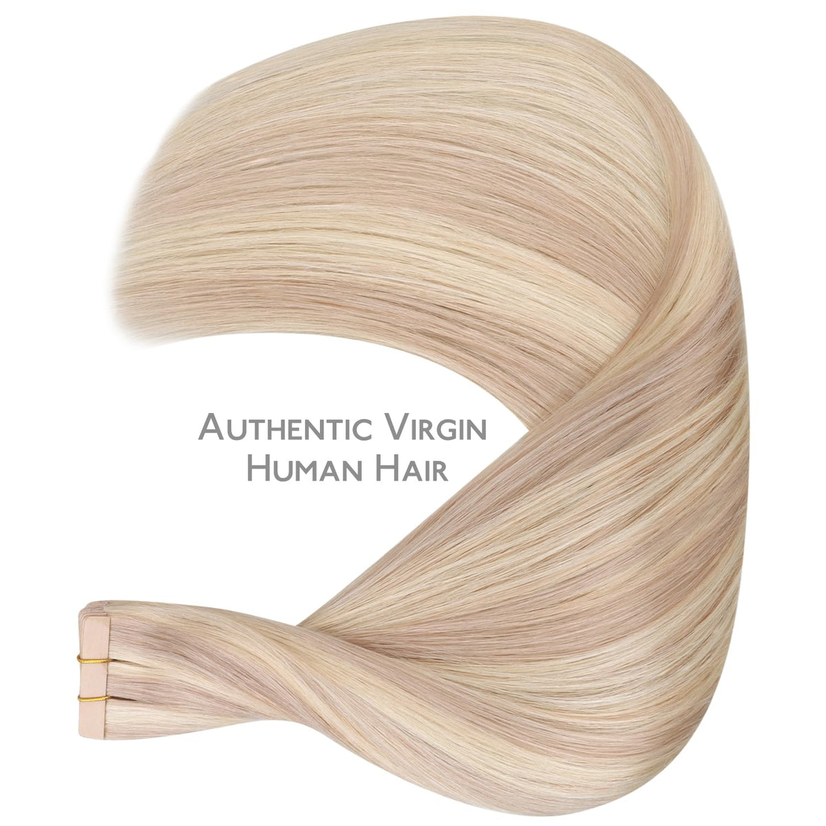 Wennalife Tape in Hair Extensions in Balayage Light Wheat Platinum Blonde
