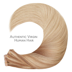 Wennalife Tape in Hair Extensions in use on model