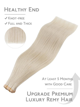 Wennalife Tape in Hair Extensions in use on model