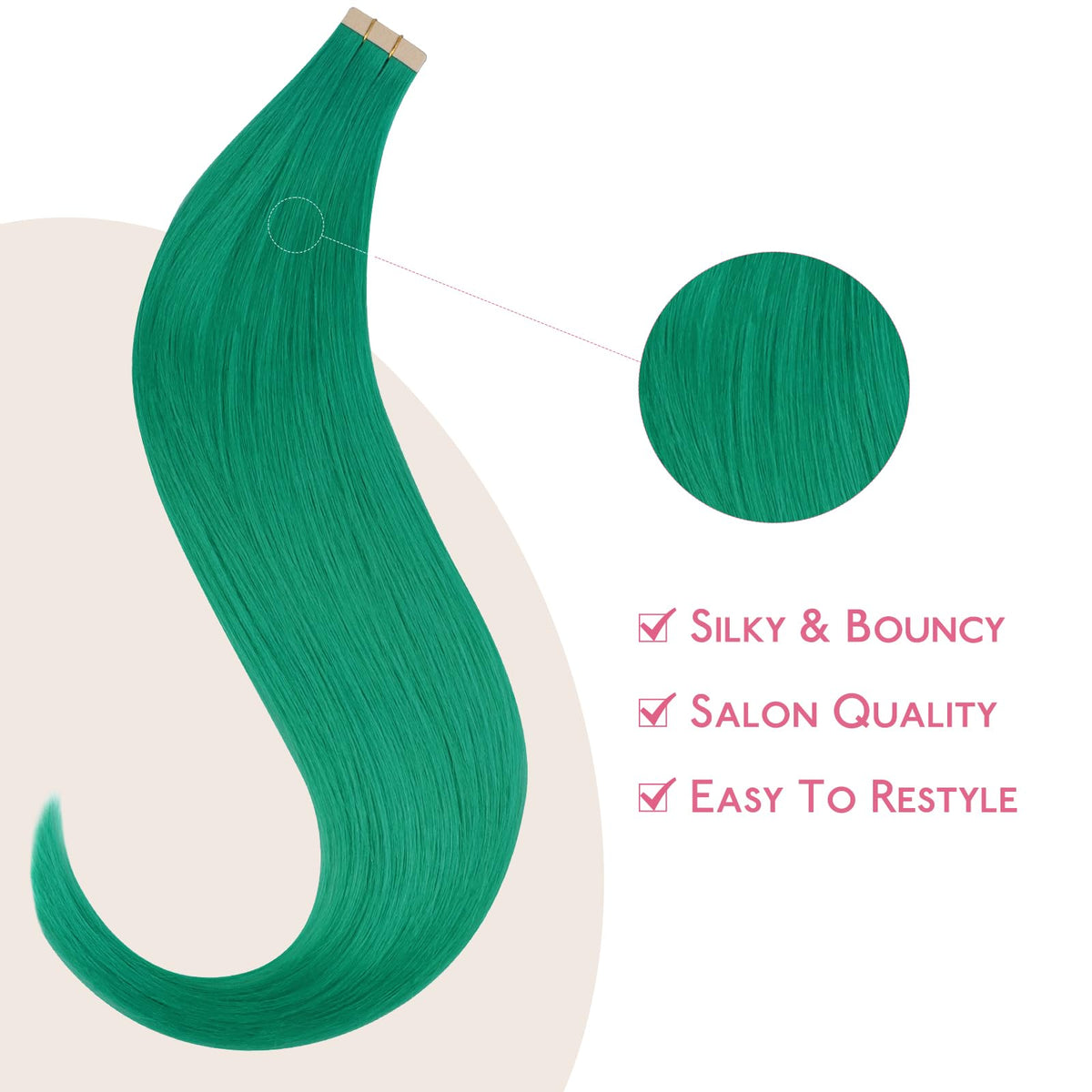 Wennalife Tape in Hair Extensions installation process