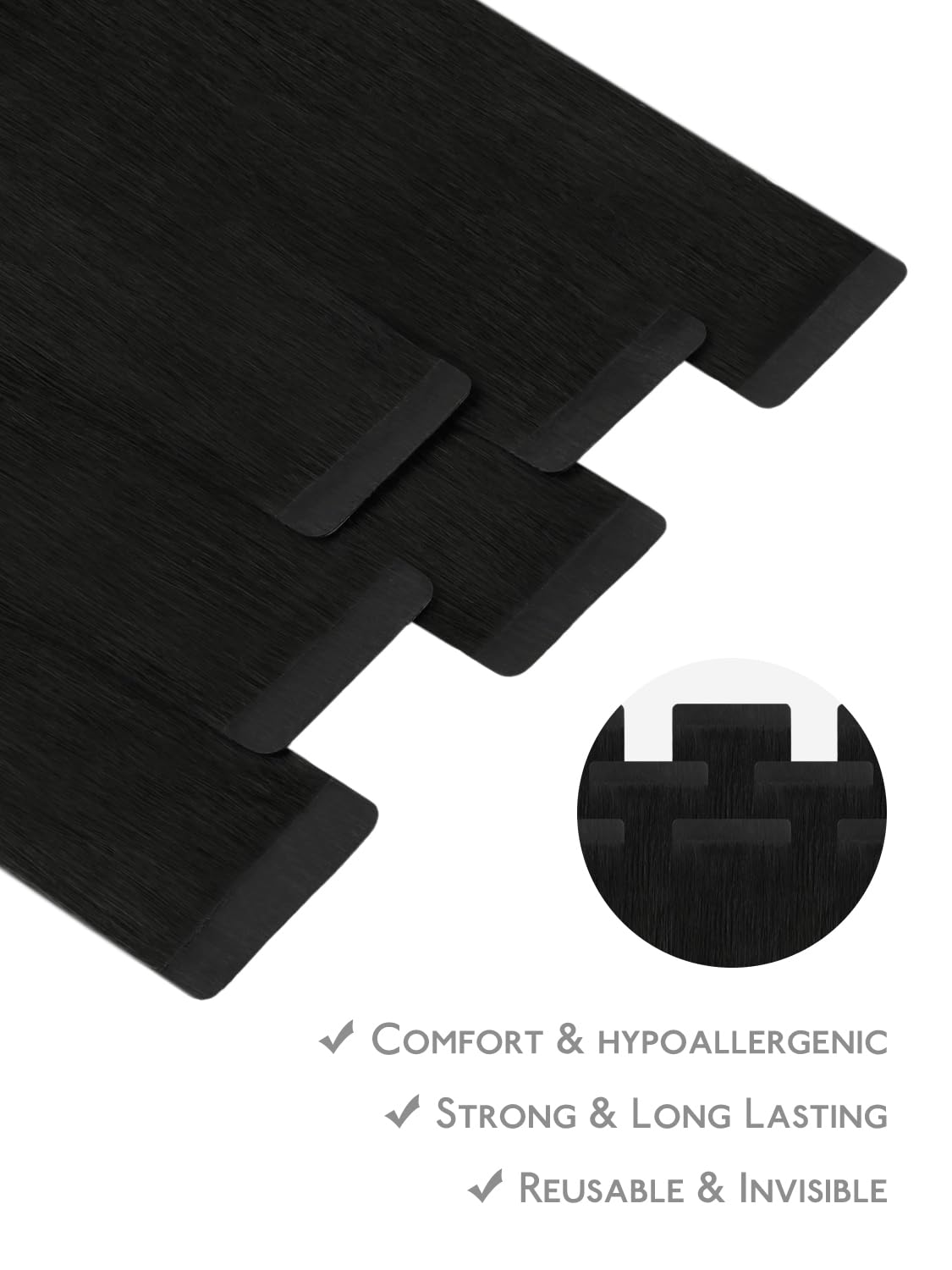 Wennalife Tape in Hair Extensions installation process