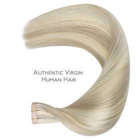 Wennalife Tape in Hair Extensions installation process with clear tape