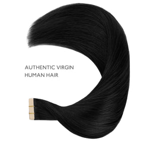 Wennalife Tape in Hair Extensions Jet Black with replacement tape