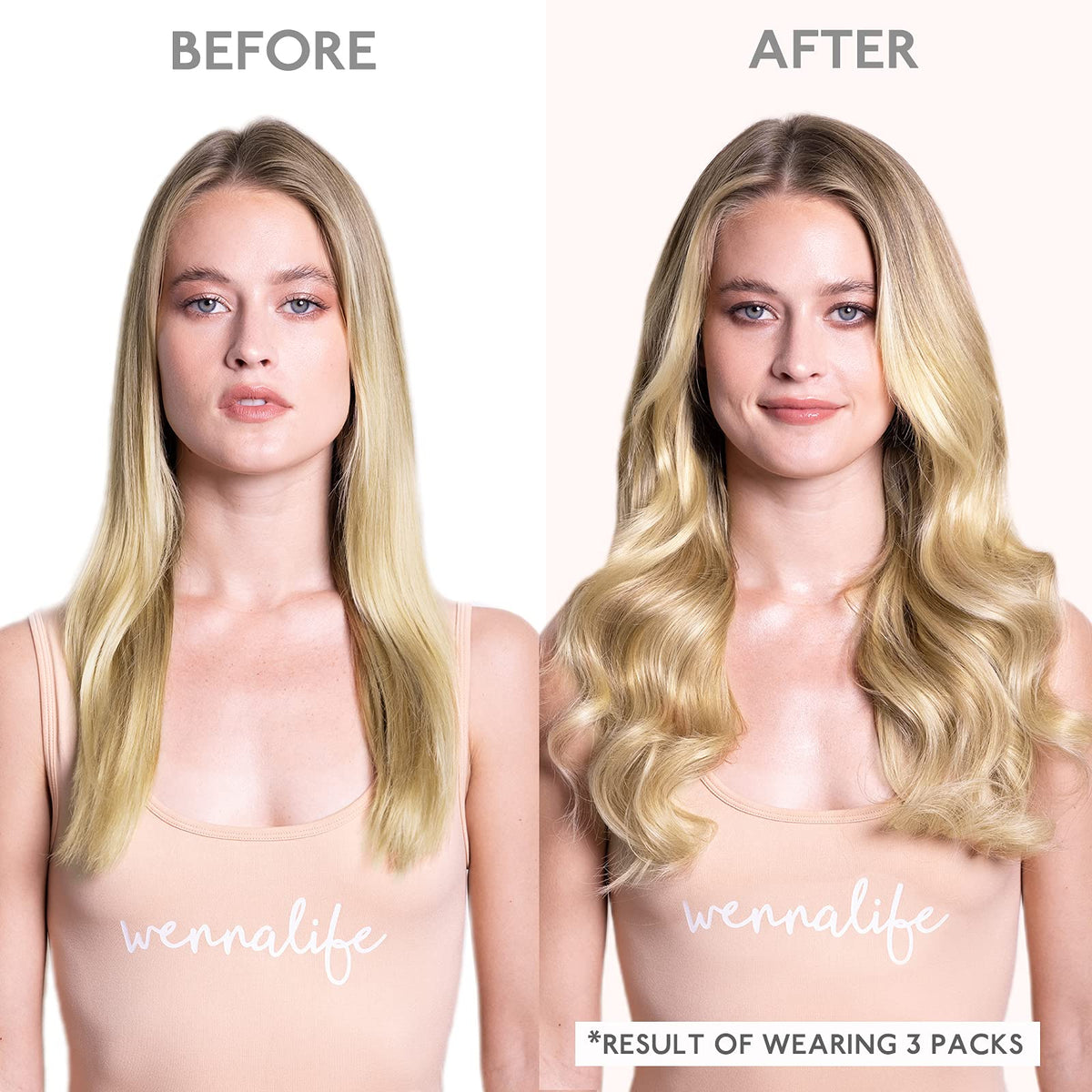 Wennalife Tape in Hair Extensions Light Blonde highlighted colour sample
