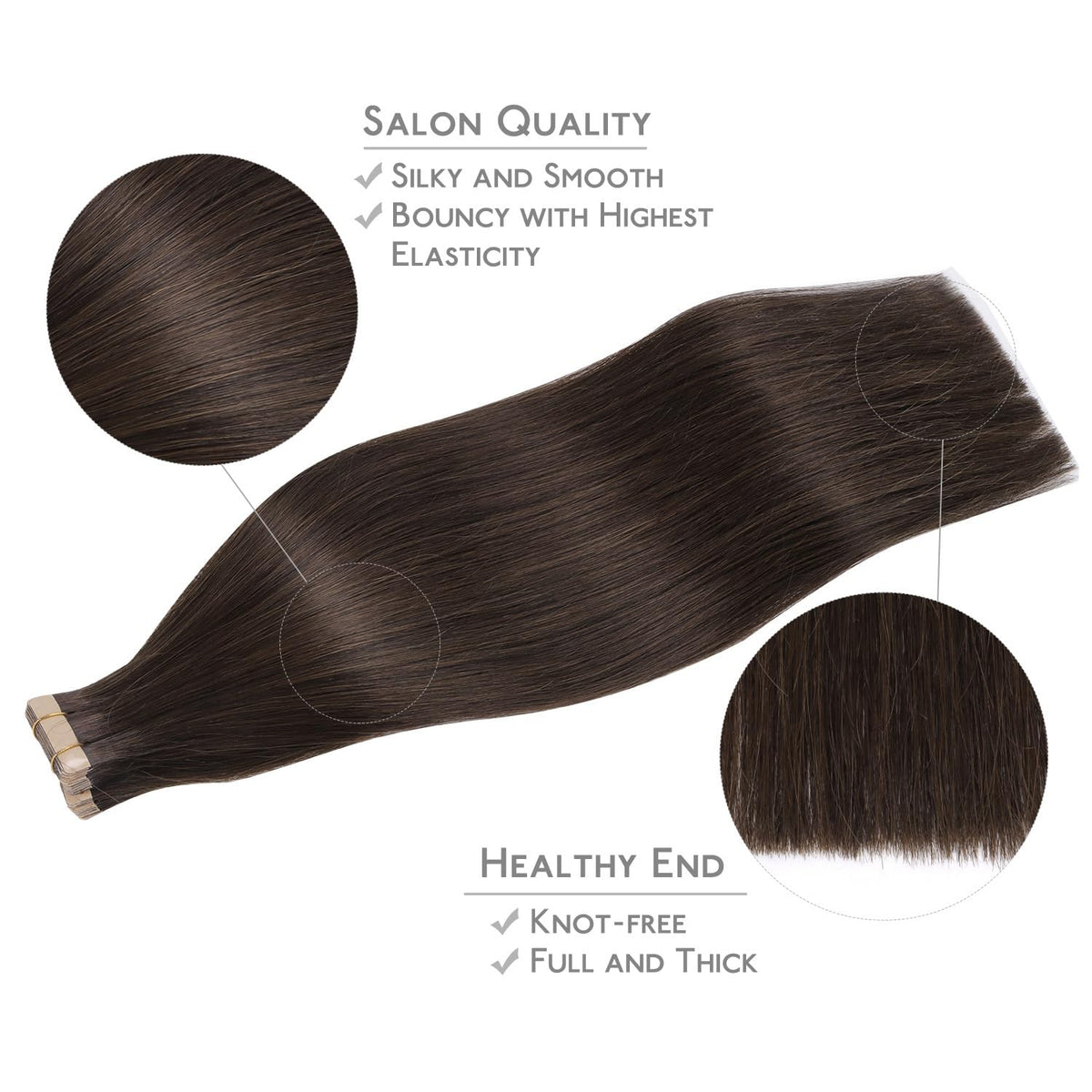 Wennalife Tape in Hair Extensions on model