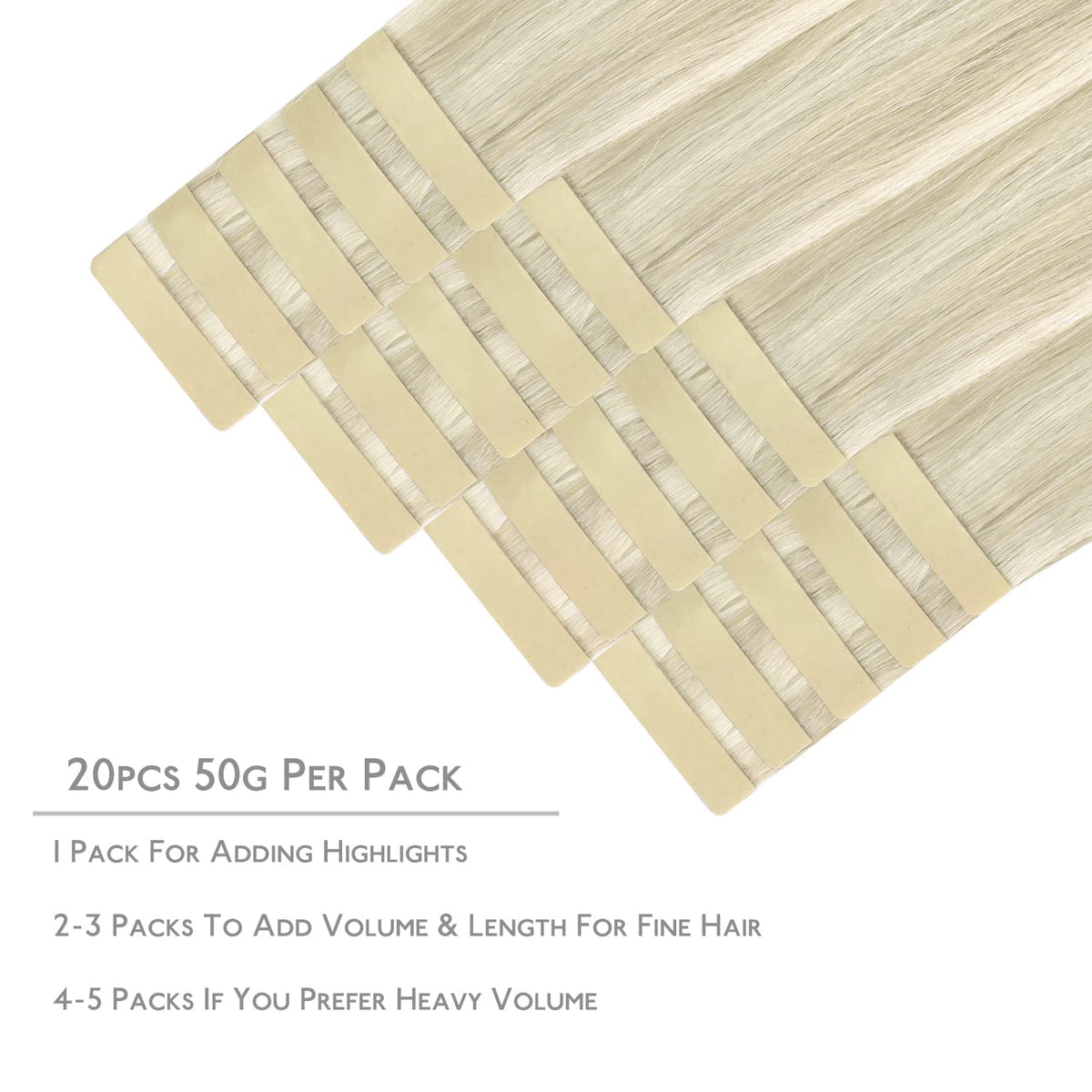Wennalife Tape in Hair Extensions packaging