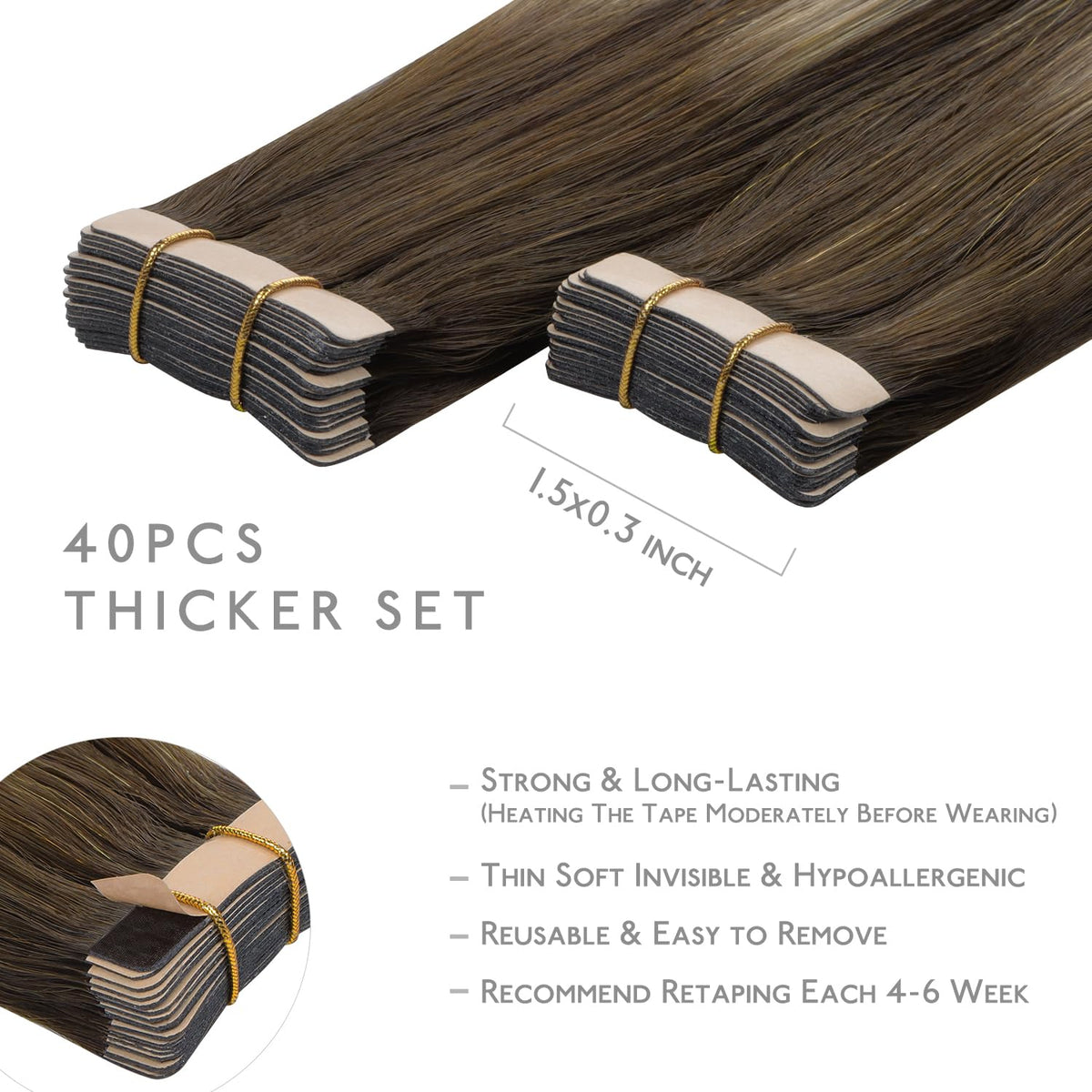 Wennalife Tape in Hair Extensions packaging