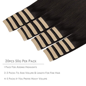 Wennalife Tape in Hair Extensions packaging and care guide