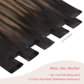 Wennalife Tape In Hair Extensions packaging and content display