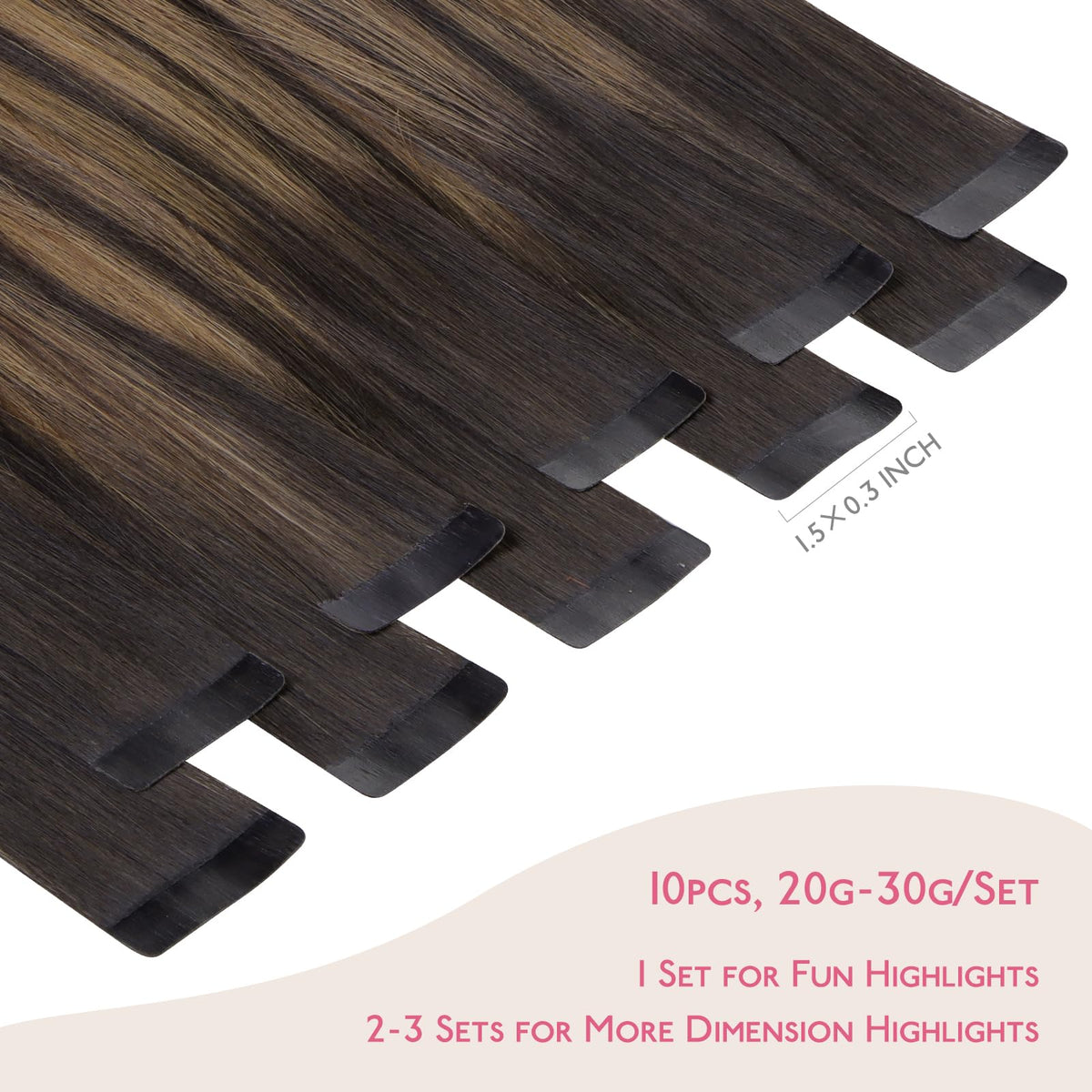 Wennalife Tape in Hair Extensions packaging and contents