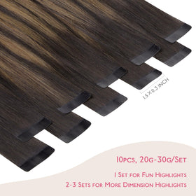 Wennalife Tape in Hair Extensions packaging and contents
