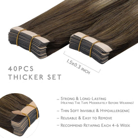 Wennalife Tape in Hair Extensions packaging and contents