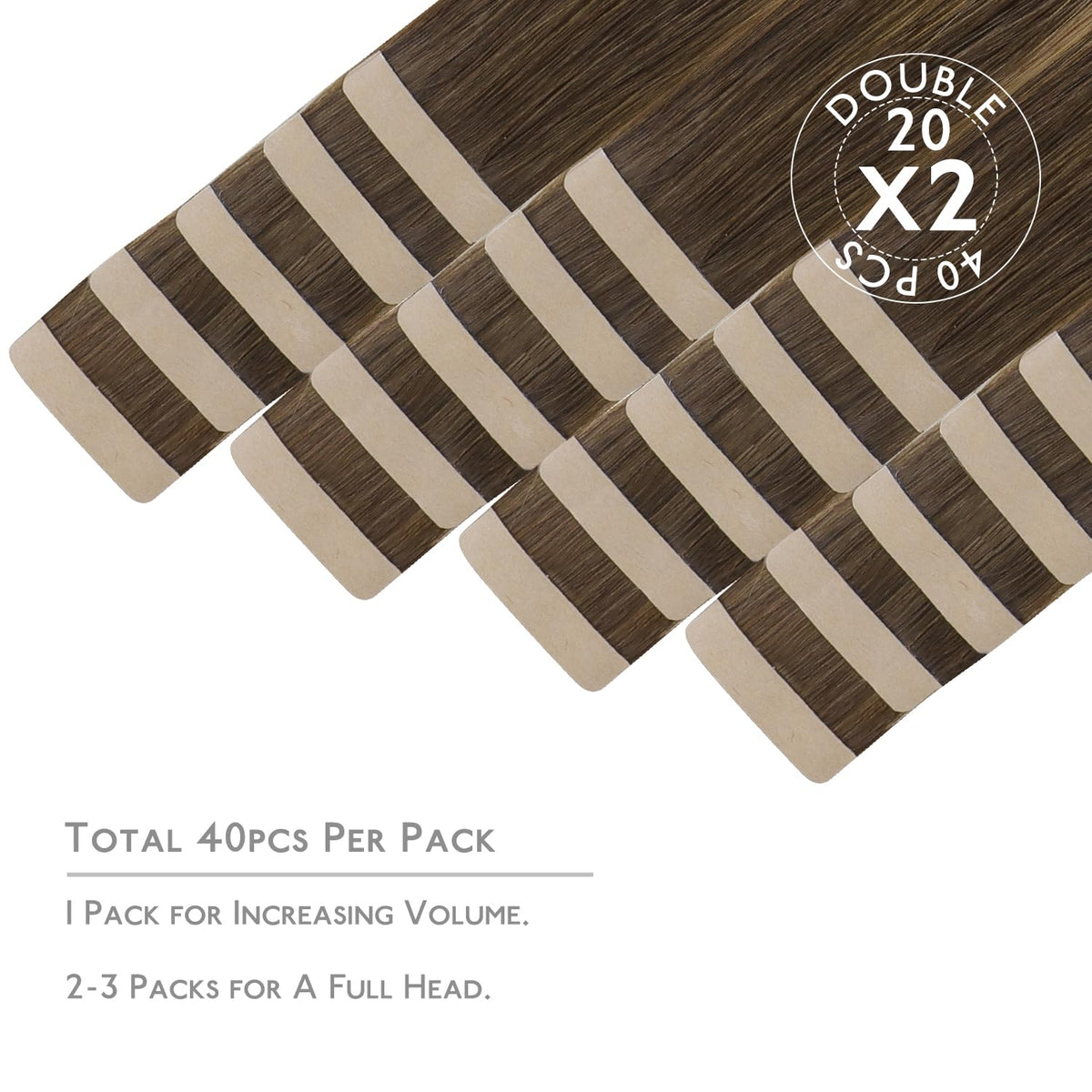 Wennalife Tape in Hair Extensions packaging front view