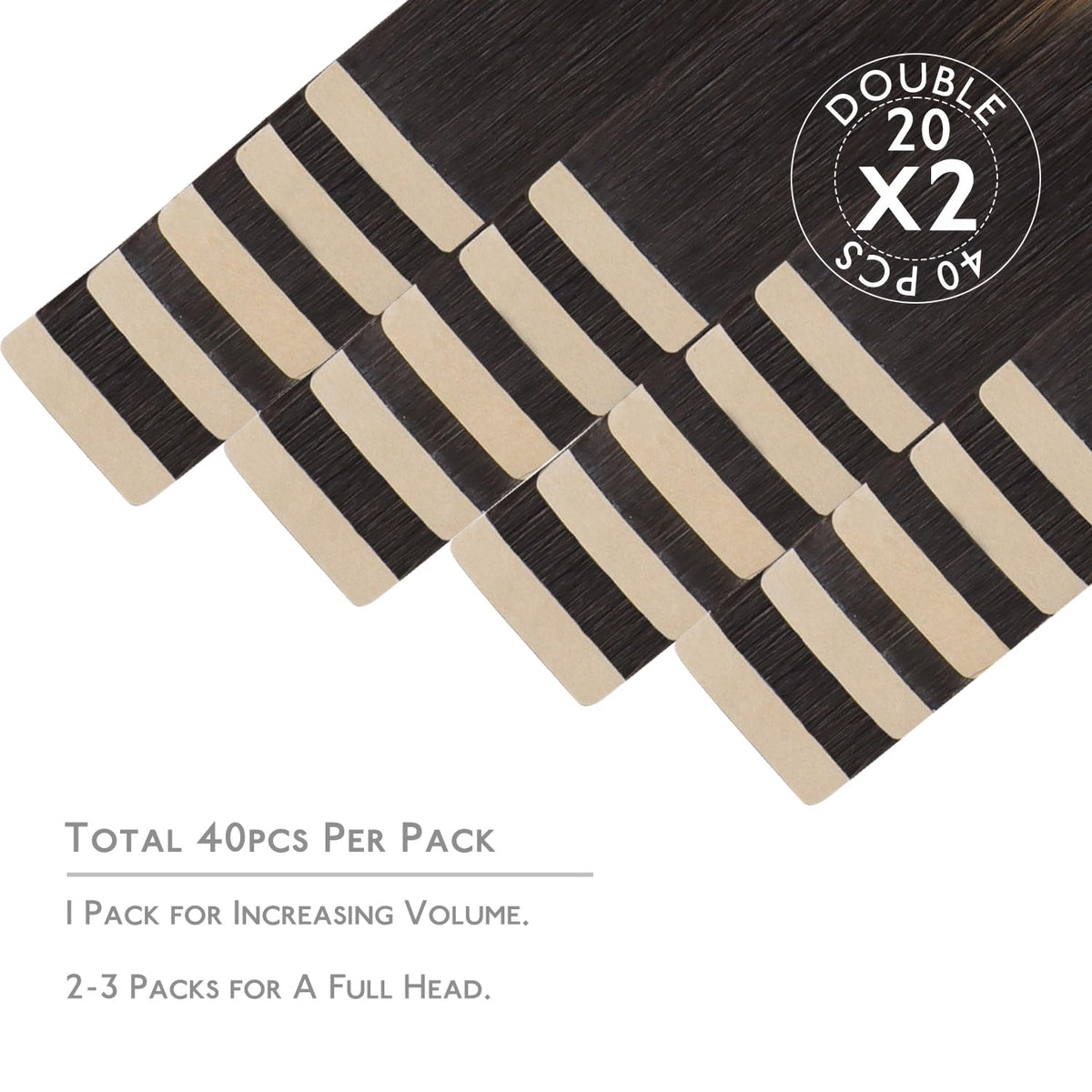 Wennalife Tape in Hair Extensions packaging front view