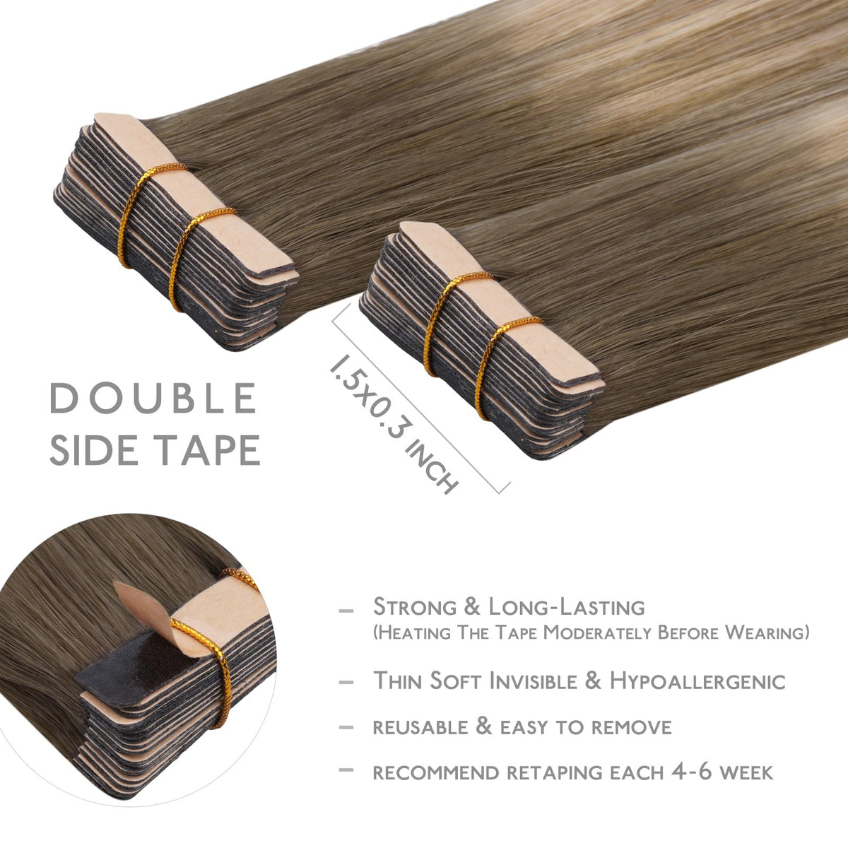 Wennalife Tape in Hair Extensions packaging front view