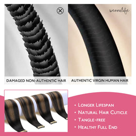 Wennalife Tape in Hair Extensions packaging front view