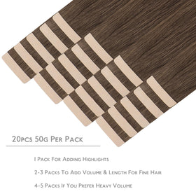 Wennalife Tape in Hair Extensions packaging side view