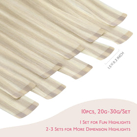 Wennalife Tape in Hair Extensions packaging with 10 pieces
