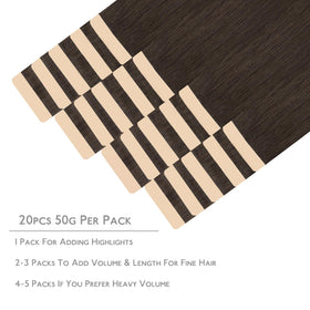 Wennalife Tape in Hair Extensions packaging with 20 pieces