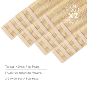 Wennalife Tape in Hair Extensions packaging with 40 pieces