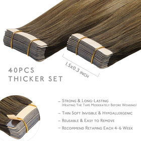 Wennalife Tape in Hair Extensions packaging with 40 pieces included